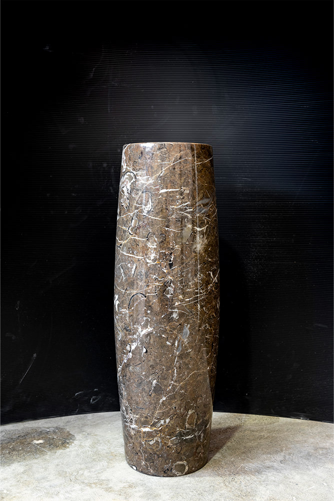 Solid-Marron-Emperador-Marble-Pedestal