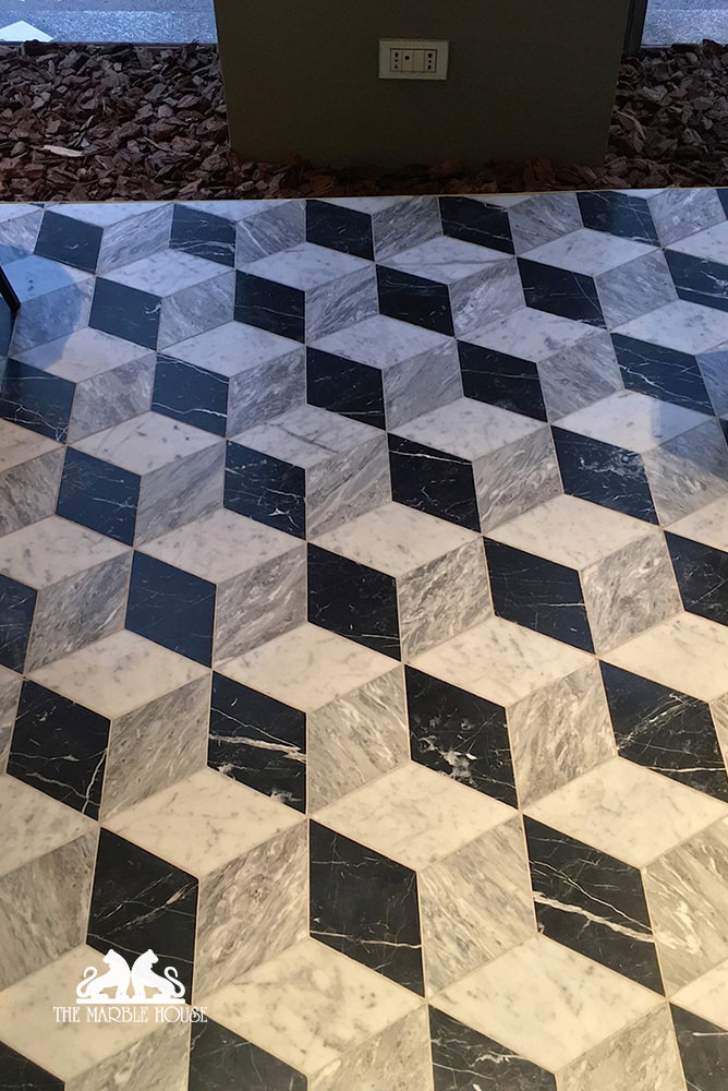 White Carrara, Volakas & Nero Marquina